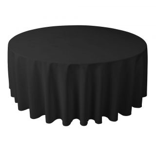108 in. Round Polyester Tablecloth For Wedding Reception or Kitchen