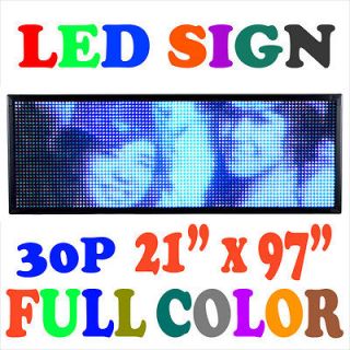 FULL COLOR] 21x97 LED MOVING SCROLLING PROGRAMMABLE DISPLAY SIGN
