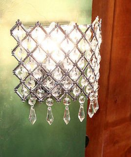 NEW STEEL CRYSTAL LAMP ANTIQUE WALL SCONCE LIGHT MODERN PENDANT
