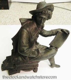 SPELTER STATUE CLOCK TOPPER FOR ANSONIA SETH THOMAS NEW HAVEN GILBERT