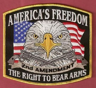 Americas Freedom The Right To Bear Arms Emb Patch Large