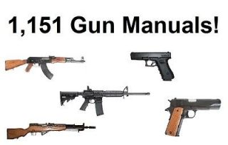 1,151 Weapon Manuals on CD! AK 47 AR 15 SKS Glock Colt 10/22 M16 1911
