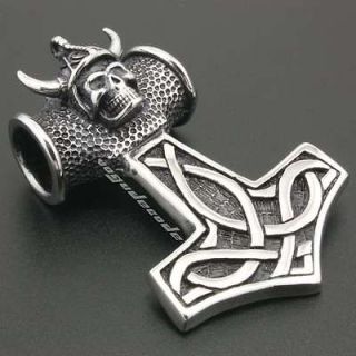 Thor`s Hammer 316L Stainless Steel Pendant Viking Norse Warrior