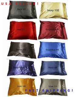 1pc New Queen/Standard Silk~y Satin Pillow Case Multiple Colors