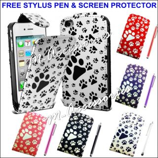 PAWS PRINT FLIP PU LEATHER CASE COVER POUCH FOR NEW MOBILE PHONES