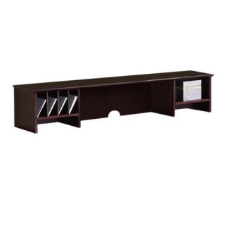 Wood desk hutch in Walnut, good for any desk over 48