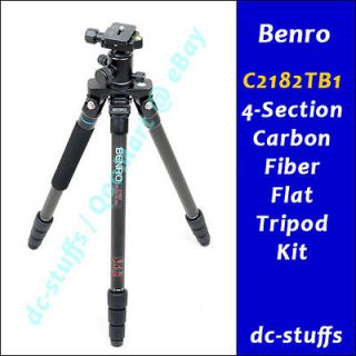 BENRO C2182TB1 Carbon FLAT Tripod & MPU100 L Plate Package *C2682TB1