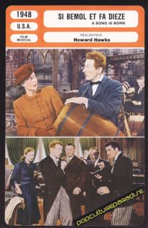SONG IS BORN 1948 Musical Danny Kaye FILM PHOTO CARD