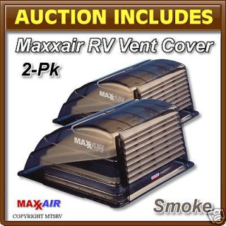 MAXXAIR Vent Cover   SMOKE 2 PACK   New   Lexan   Max Air RV Trailer