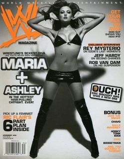 MARIA KANELLIS/ASHLEY MASSARO WWE Wrestling Magazine November 2006