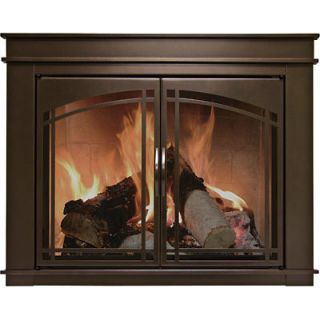 Pleasant Hearth Fenwick Glass Fireplace Doors Oil Rubbed Bronze Color