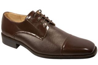 Mens Brown Dress Shoes Coronado Astaire Lace Up Oxford Leather Lining