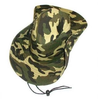 Aussie Bush Hat Adult Safari Camo Camouflage Boonie Bucket Costume