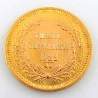 Turkey 1923/41 1964 100 Kurush Fine .917 Gold Coin   WC PS ABL