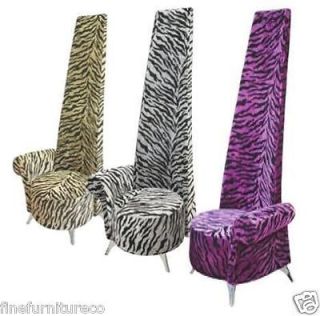 HIGH BACK CONTEMPORARY POTENZA CHAIR   LEFT & RIGHT ARM TIGER PRINT