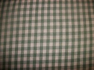 Green Tan Ecru checked check gingham country kitchen curtain Valance