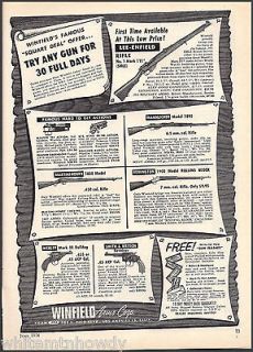 1954 WINFIELD ARMS AD Lee Enfield RIFLE No. 1 Martini Henry 1888