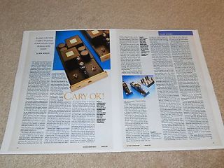 Cary CAD 805B Tube Amplifier Review, 2 pg, 1995, Full Test, Specs