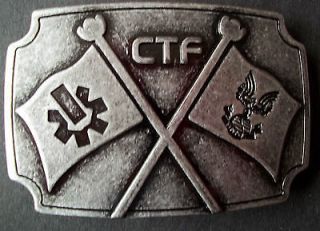 CTF belt buckle Capture the Flag Halo Enmon Copyright. 2 1/4 X 3 1/2