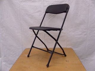 24 Used Stacking Folding Black Chairs Party Office Training Seminar