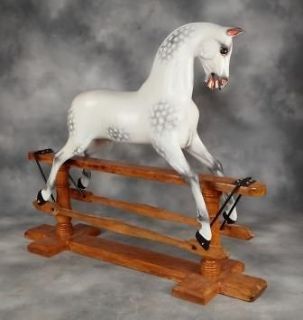 RARE TOP OF THE RANGE ANTIQUE F H AYRES D TYPE ROCKING HORSE   EXTRA