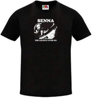 NEW Ayrton Senna Formula One F1 Motor Racing Legend T Shirt (Medium)