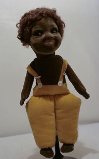 1920s Velvet African American Norah Wellings Doll w Glass Eyes 11