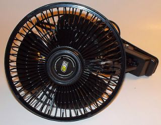 Auto Expressions 12v Car, RV or Camper Clip on Fan Oscillating Black