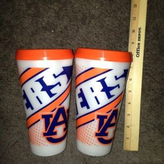 Auburn Tigers Drinking Cup 8 Tall Large With Lid.