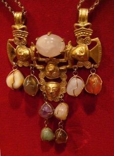 VINTAGE 1970S CASTLECLIFF MAYAN NECKLACE DESIGNED BY LAWRENCE VRBA