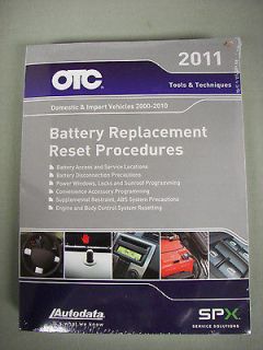 New OTC Autodata Battery Replacement reset Procedures manual / guide