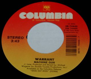 Warrant 45 Machine Gun / Inside Out w/ts