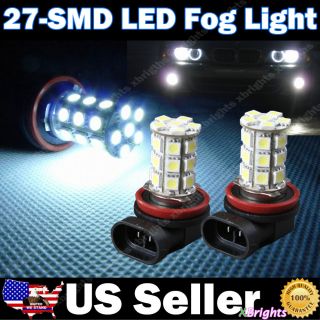 H11 H8 H9 Super HID Xenon White 27 SMD LED Fog Driving Light Bulbs NEW