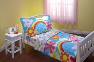 Everything for Kids Happiness 4 Piece Toddler Bedding Set,Turquoise