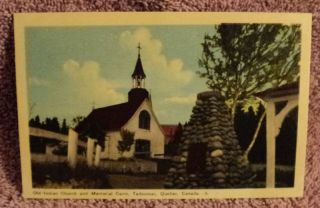 Old Indian Church Memorial Chair Quebec Post Card