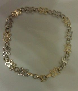 Childs 10 Kt gold/sterling silver butterfly bracelet