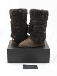 FDW Womens 100%Auth New Australia Luxe Co Yeti Beva Fur Snow Boots