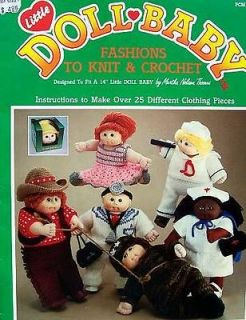 Little Doll Baby Fashions To Knit & Crochet Patterns For Sodt