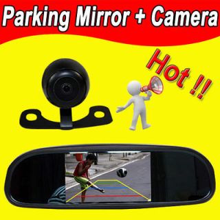 Car Bluetooth Rearview Mirror Kit GPS DVR Wireless Camera SD MP3 MP4