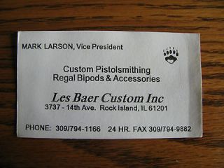 Les Baer Custom Inc Mark Larson rock island IL rock river arms 1911
