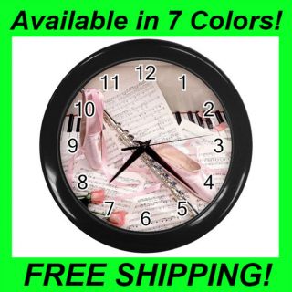 Ballet Class Music / Ballerina   Wall Clock (Choose from 7 Colors