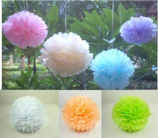 9pcs Mix 3 size tissue paper pom poms Flowers Halloween Party Holiday