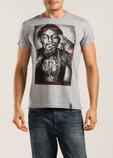 Mens Lil Wayne T Shirt Hip Hop Tattoo M.O.B Singer White T Shirt Tha