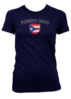 Puerto Rico Puerto Rican Bandera Juniors Flag Soccer Girls T shirt