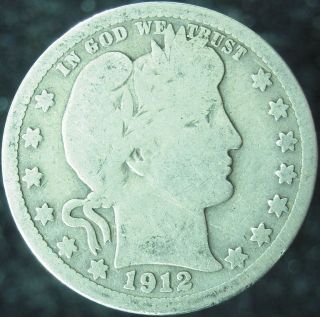 1912 S Good+ Barber 25C in Eagle Coin Holder   