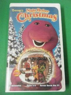 BARNEYS NIGHT BEFORE CHRISTMAS ~ VHS   Santas Toy Factory Jingle