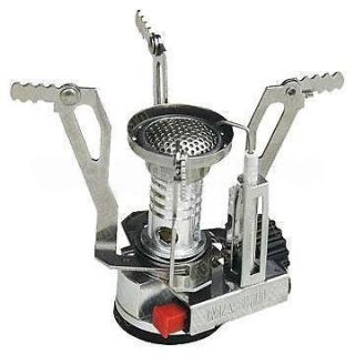 Mini Backpacking Canister Camp Camping Stove Burner w/ Piezo Ignition