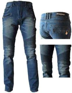 Balmain new arrival Dark Gray Slim fit demin jeans Size 32&34