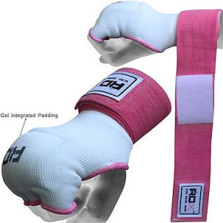 Gel Inner Hand Wraps Gloves Boxing Fist Piink Bandages MMA Women Gym