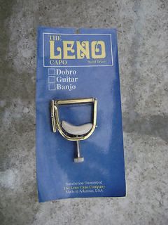 NOS SOLID BRASS LENO BANJO CAPO Made in the USA *Satin Finish Too